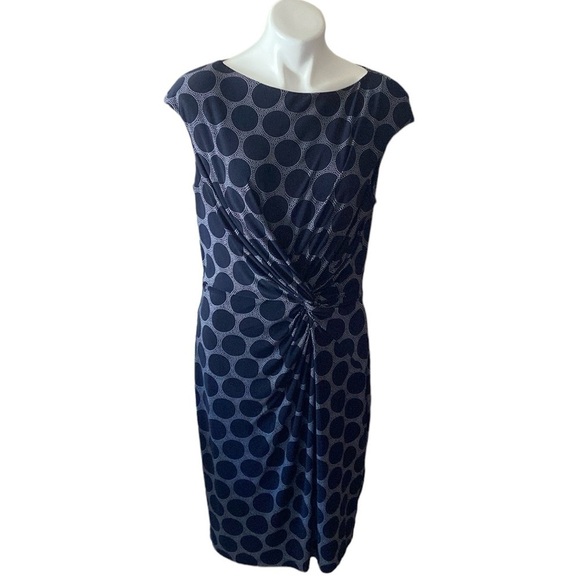Lauren by Ralph Lauren Navy Blue Circle Dress - Picture 1 of 7